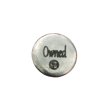 Owned, BDSM Pocket Token, BDSM Accessories, Sub Aftercare Token, Aftercare Submissive, Handmade, in Fine Pewter, by William Sturt
