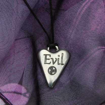 Evil, BDSM Pendant, Knotted Cord, BDSM Accessories, Sub Pendant, Sub Anklet, Sub Bracelet, Handmade, in Fine Pewter, by William Sturt
