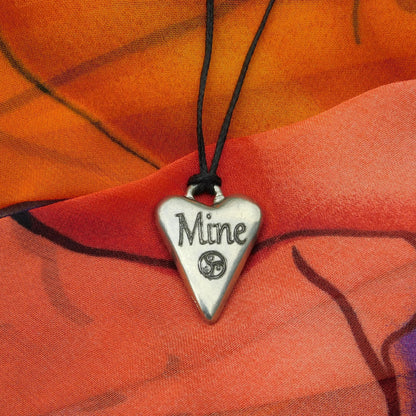 Mine, BDSM Pendant, Knotted Cord, BDSM Accessories, Sub Pendant, Sub Anklet, Sub Bracelet, Handmade, in Fine Pewter, by William Sturt