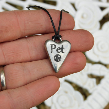 Pet, BDSM Pendant, Knotted Cord, BDSM Accessories, Sub Pendant, Sub Anklet, Sub Bracelet, Handmade, in Fine Pewter, by William Sturt