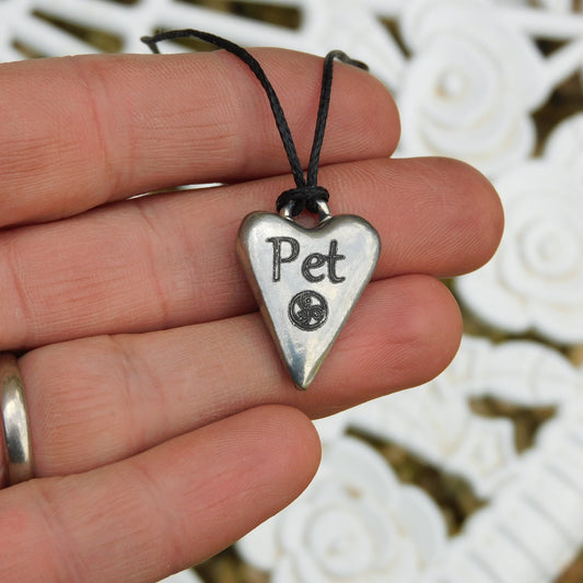 Pet, BDSM Pendant, Knotted Cord, BDSM Accessories, Sub Pendant, Sub Anklet, Sub Bracelet, Handmade, in Fine Pewter, by William Sturt