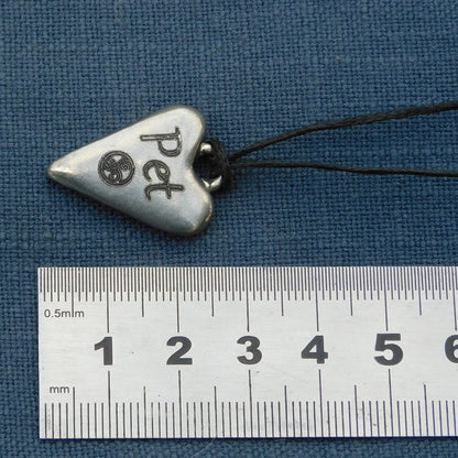 Pet, BDSM Pendant, Knotted Cord, BDSM Accessories, Sub Pendant, Sub Anklet, Sub Bracelet, Handmade, in Fine Pewter, by William Sturt