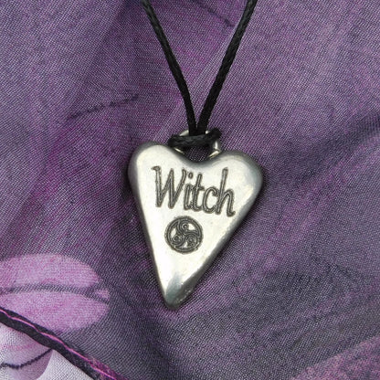 WItch, BDSM Pendant, Knotted Cord, BDSM Accessories, Sub Pendant, Sub Anklet, Sub Bracelet, Handmade, in Fine Pewter, by William Sturt