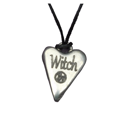 WItch, BDSM Pendant, Knotted Cord, BDSM Accessories, Sub Pendant, Sub Anklet, Sub Bracelet, Handmade, in Fine Pewter, by William Sturt