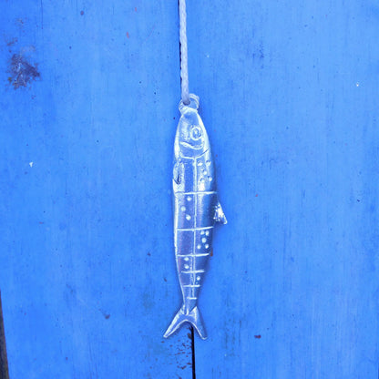 Sardine Light Pull, Handcast Pewter, Polished Finish