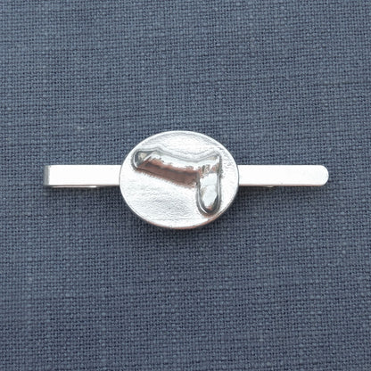 Adult Novelty Tie Clip (Phallic Design), Handcast Pewter Tie Clip, Polished Finish