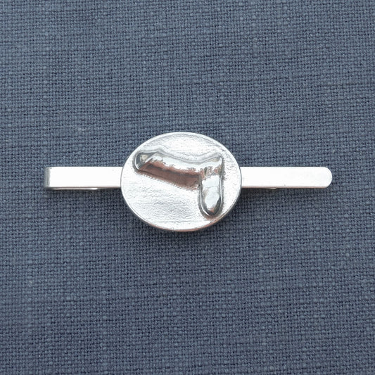 Adult Novelty Tie Clip (Phallic Design), Handcast Pewter Tie Clip, Polished Finish