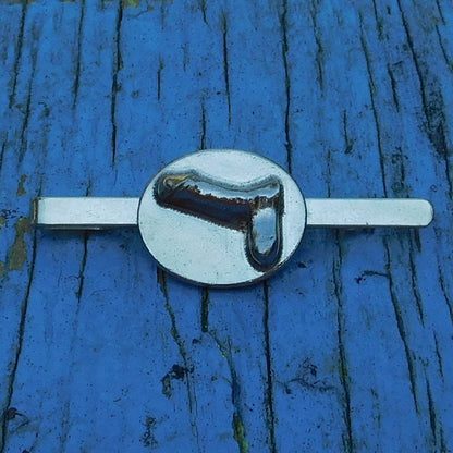 Adult Novelty Tie Clip (Phallic Design), Handcast Pewter Tie Clip, Polished Finish