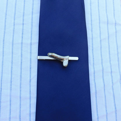 X-Rated Tie Clip, Penis Tie Clip, Stag Night Gift, Handcast in Fine Pewter, by William Sturt