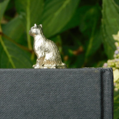 Cat Book Mark, Cat Gifts, Handcast in Fine Pewter by William Sturt