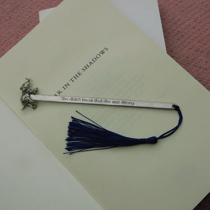 Elephant Book Mark, Elephant Gifts, Handcast in Fine Pewter by William Sturt