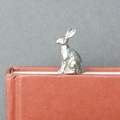 Hare Book Mark, Hare Gifts, Handcast in Fine Pewter by William Sturt