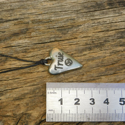 Truie, BDSM Pendant, Knotted Cord, BDSM Accessories, Sub Pendant, Sub Anklet, Sub Bracelet, Handmade, in Fine Pewter, by William Sturt
