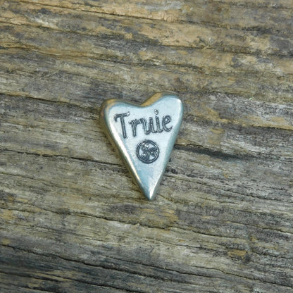 Heart Slut BDSM Pocket Token, BDSM Accessories, Sub Aftercare Token, Aftercare Submissive, Handmade, in Fine Pewter, by William Sturt