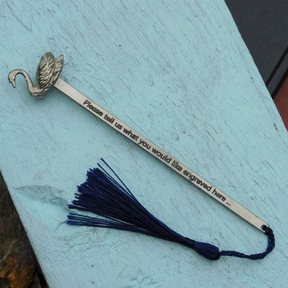Swan Book Mark, Swan Gifts, Handcast in Fine Pewter by William Sturt
