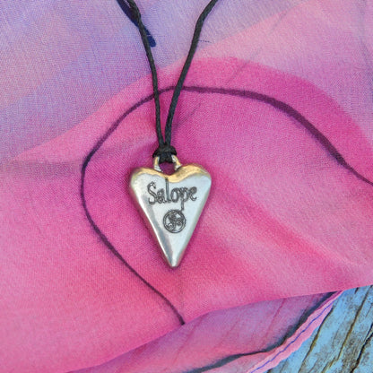 Salope, BDSM Pendant, Knotted Cord, BDSM Accessories, Sub Pendant, Sub Anklet, Sub Bracelet, Handmade, in Fine Pewter, by William Sturt
