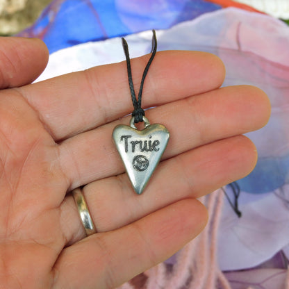 Truie, BDSM Pendant, Knotted Cord, BDSM Accessories, Sub Pendant, Sub Anklet, Sub Bracelet, Handmade, in Fine Pewter, by William Sturt