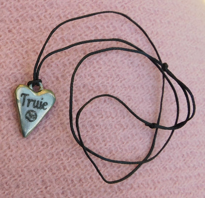 Truie, BDSM Pendant, Knotted Cord, BDSM Accessories, Sub Pendant, Sub Anklet, Sub Bracelet, Handmade, in Fine Pewter, by William Sturt