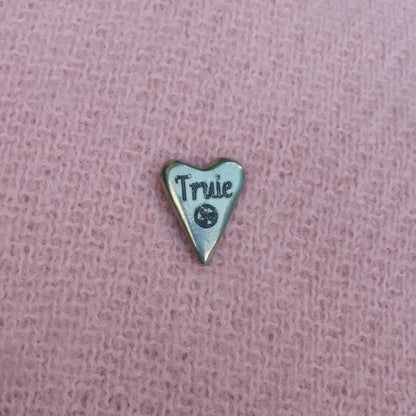 Heart Slut BDSM Pocket Token, BDSM Accessories, Sub Aftercare Token, Aftercare Submissive, Handmade, in Fine Pewter, by William Sturt