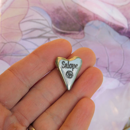 Salope (Slut) BDSM Pocket Token, BDSM Accessories, Sub Aftercare Token, Aftercare Submissive, Handmade, in Fine Pewter, by William Sturt