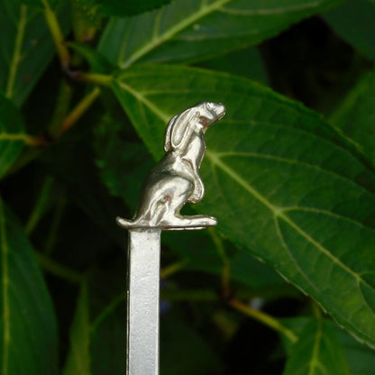 Moon Gazing Hare Book Mark, Hare Gifts, Handcast in Fine Pewter by William Sturt