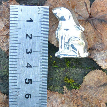 Moon Gazing Hare, Figurine, Good Luck Hare, Handmade, in Fine Pewter,, by William Sturt