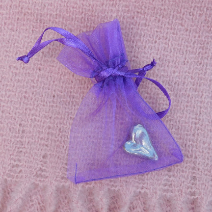 Wish, Heart Token, Heart Pocket Token, Handmade, in Fine Pewter, by William Sturt, Sent In Pretty Organza Bag