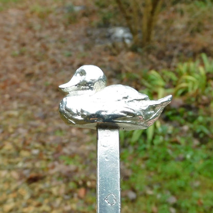 Duck Book Mark Paddle faster, Duck Gifts, Handcast in Fine Pewter by William Sturt