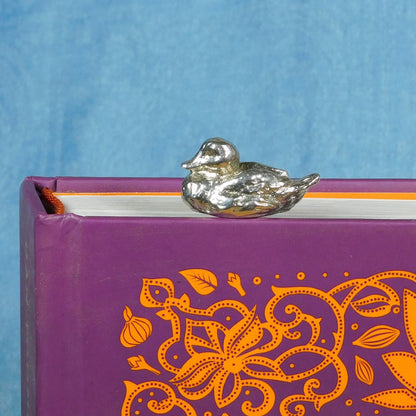 Duck Book Mark Paddle faster, Duck Gifts, Handcast in Fine Pewter by William Sturt