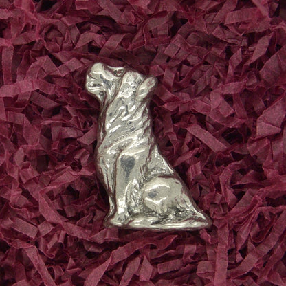 Sheepdog Figurine, Miniature Sheepdog , Sheepdog Totem, Handmade, in Fine Pewter, by William Sturt