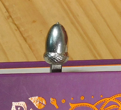 Mighty Acorn Book Mark, Acorn Gifts, Handcast in Fine Pewter by William Sturt