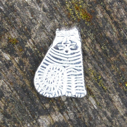 Cat Tie Clip, Cat Tie Slide, Wedding Tie Bar, Handcast in Fine Pewter by William Sturt