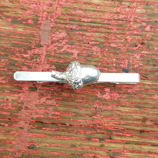 Acorn Tie Clip, Acorn Tie Clip, Acorn Gift, Handcast in Fine Pewter by William Sturt