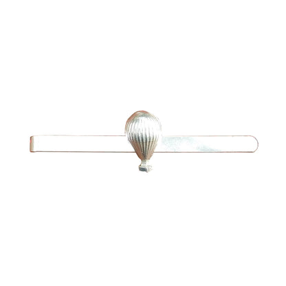 Hot Air Balloon Tie Clip, Handcast Pewter Tie Clip, Polished Finish