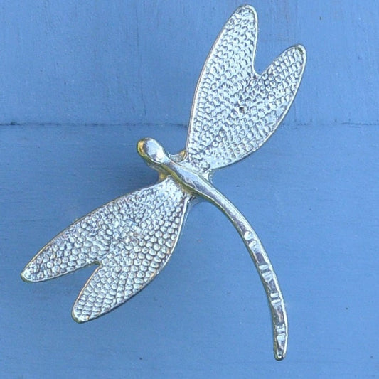 Dragonfly Brooch in Fine Pewter, Handmade by William Sturt, Nature-Inspired Gift or Tin Anniversary Keepsake