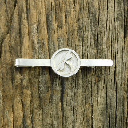 Dragonfly Tie Clip (Round Design), Handcast Pewter Tie Clip, Polished Finish