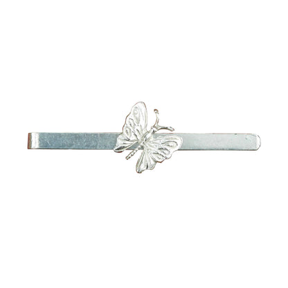 Butterfly Tie Clip, Butterfly Tie Clip, Butterfly Gift, Handcast in Fine Pewter by William Sturt
