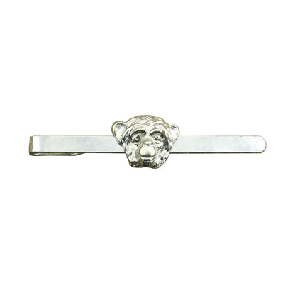 Chimpanzee Tie Clip, Handcast Pewter Tie Clip, Polished Finish