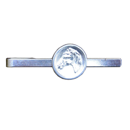 Horse Head Tie Clip, Handcast Pewter Tie Clip, Polished Finish