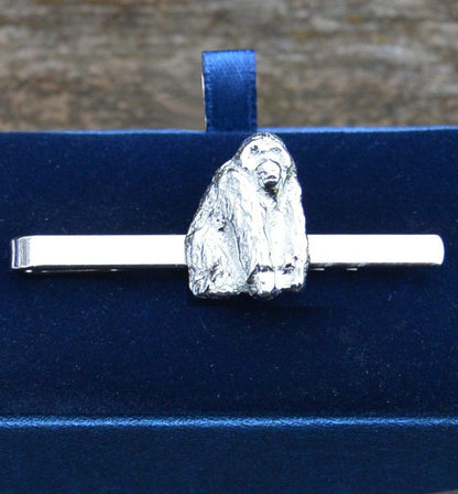 Orangutan Tie Clip, Handcast Pewter Tie Clip, Polished Finish