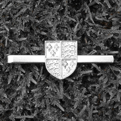 Richard III Shield Tie Clip, Handcast Pewter Tie Clip, Polished Finish