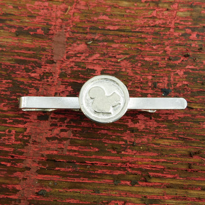 Squirrel Tie Clip, Handcast Pewter Tie Clip, Polished Finish