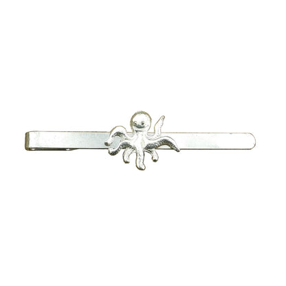 Octopus Tie Clip, Handcast Pewter Tie Clip, Polished Finish