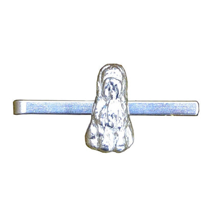 Old English Sheepdog Tie Clip (Bobtail), Handcast Pewter Tie Clip, Polished Finish