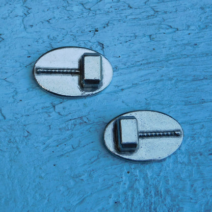 Mjölnir (Thor’s Hammer) Cufflinks, Handcast Pewter Cufflinks, Polished Finish