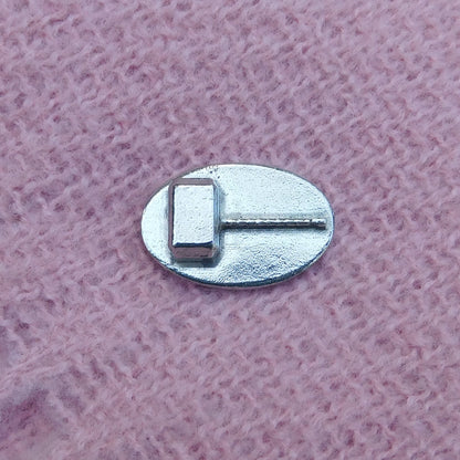 Thors Hammer Lapel Pin, Thors Hammer Pin, Thor Jewellery, Handmade in Fine Pewter by William Sturt