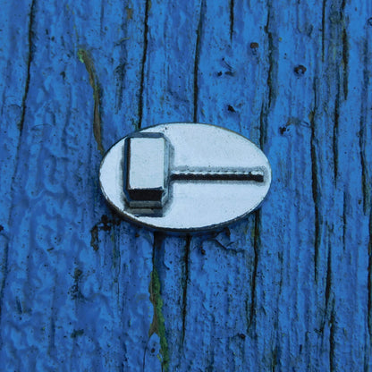 Thors Hammer Lapel Pin, Thors Hammer Pin, Thor Jewellery, Handmade in Fine Pewter by William Sturt