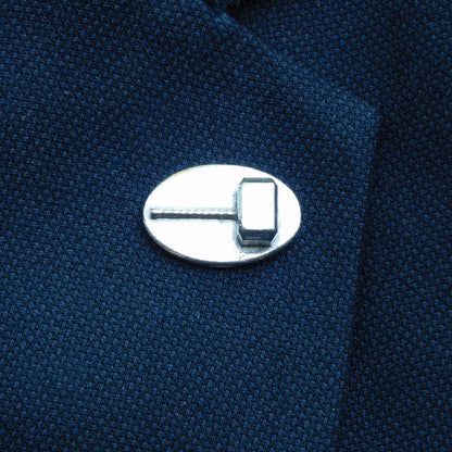 Thors Hammer Lapel Pin, Thors Hammer Pin, Thor Jewellery, Handmade in Fine Pewter by William Sturt