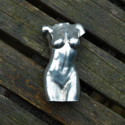 Miniature Female Nude Figurine, Hand Cast in Fine Pewter, by William Sturt