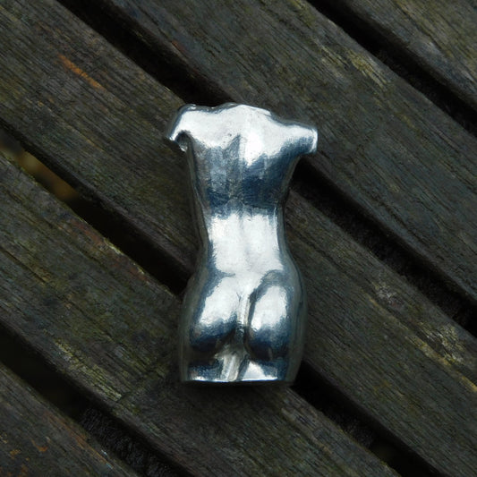 Miniature Female Nude Figurine, Hand Cast in Fine Pewter, by William Sturt